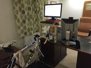 Handy fringe benefit. Turn the monitor and I now have a screen for winter bike set-up