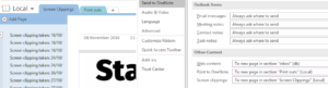 Setting up OneNote to send screenshots and print-outs to a local notebook