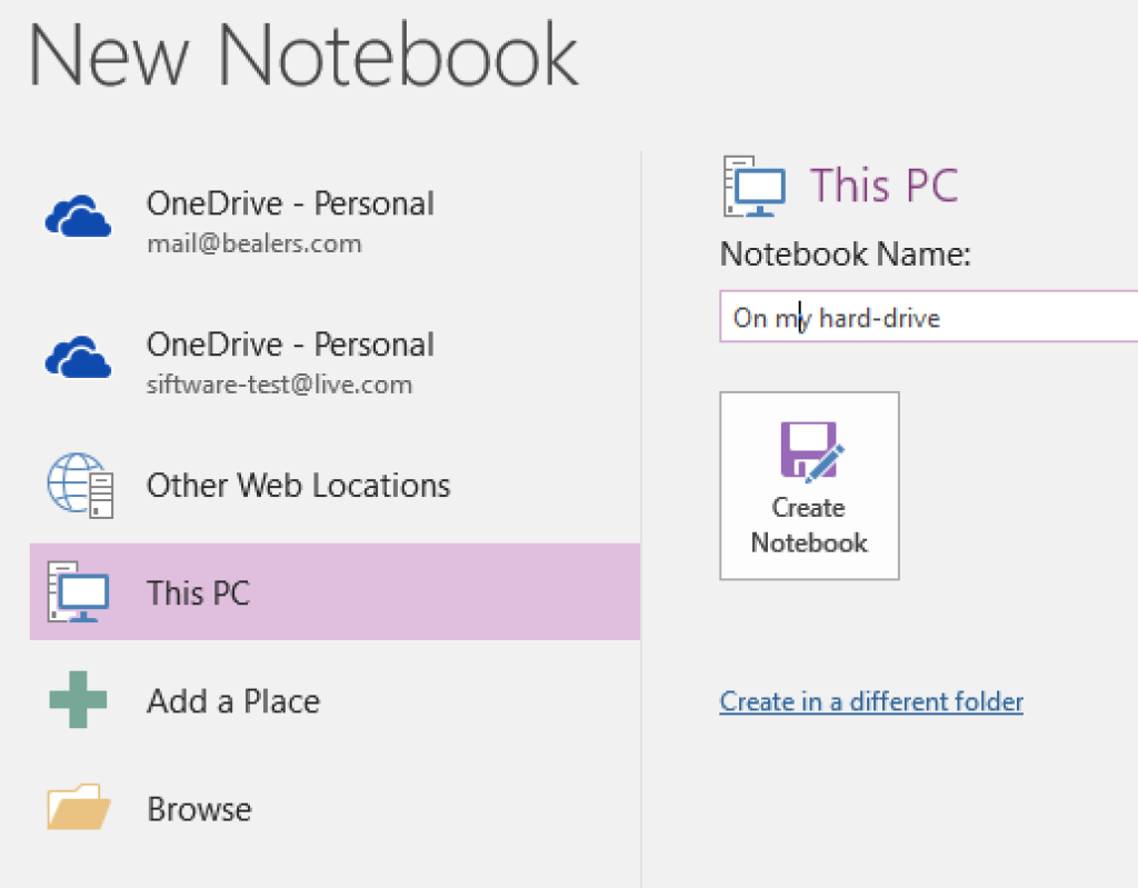 turn off syncing in onenote