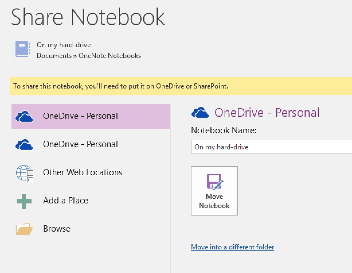 microsoft onenote 2016 import